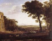 Claude Lorrain Country cape with the father of Psyche that at Apollo sacrifices Spain oil painting artist
